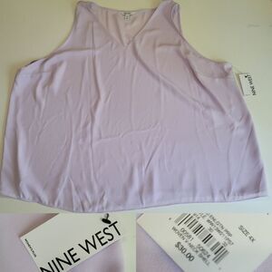 NEW 4X LIGHTWEIGHT lavender purple SLEEVELESS SHELL TOP BLOUSE NINE WEST NWT